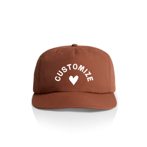 Customizable Heart Nylon Hat