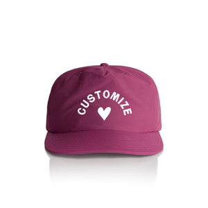 Customizable Heart Nylon Hat
