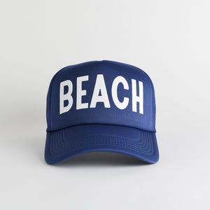 Beach Recycled Trucker Hat - cobalt