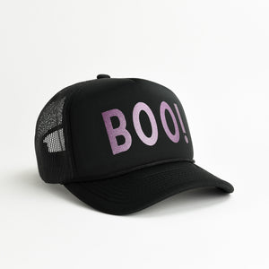 Boo! Trucker Hat - shimmer