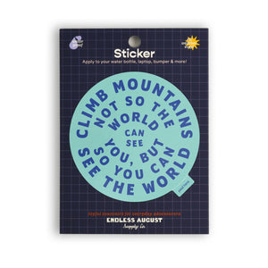 Climb Mountains Sticker - turquoise