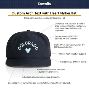Customizable Heart Nylon Hat