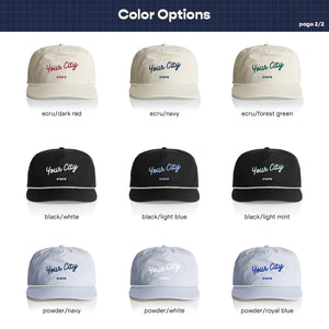 Customizable Handwritten Script Text Nylon Rope Hat