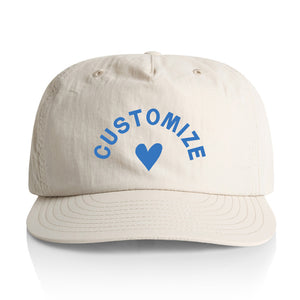 Customizable Heart Nylon Hat