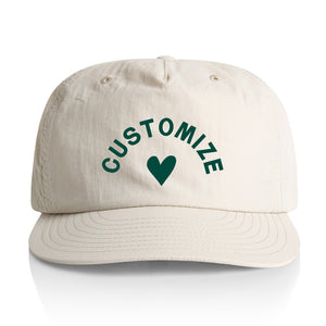 Customizable Heart Nylon Hat