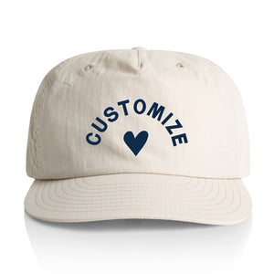 Customizable Heart Nylon Hat