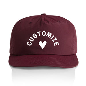 Customizable Heart Nylon Hat