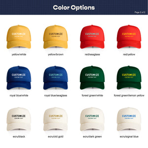 Customizable Rounded Text Recycled Trucker Hat