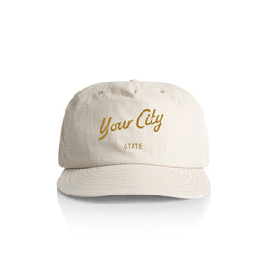 Customizable Script City Nylon Hat - bone