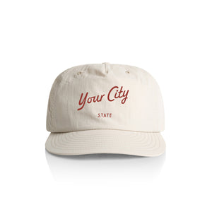 Customizable Script City Nylon Hat - bone