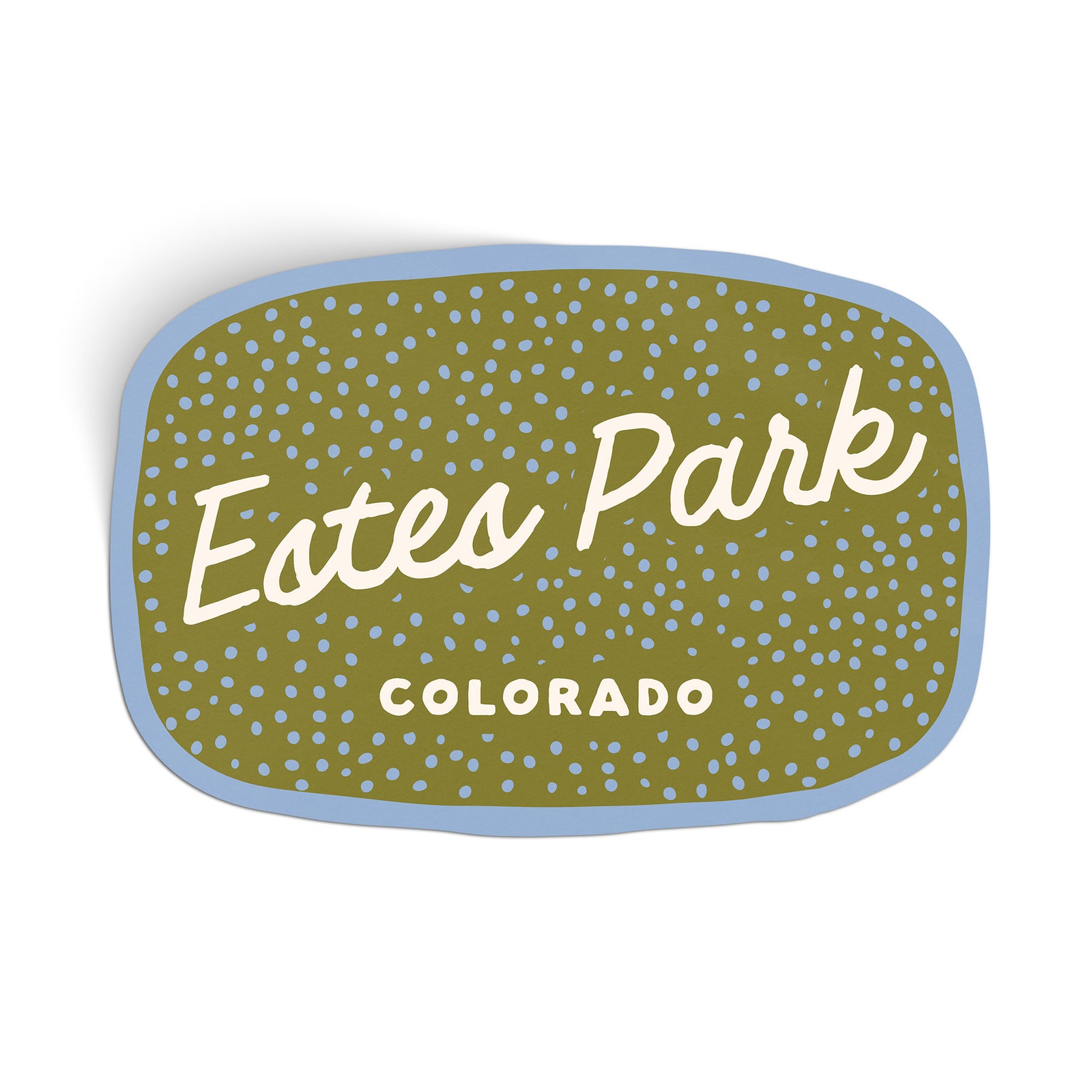 Customizable Dotty Handwritten Script City Sticker