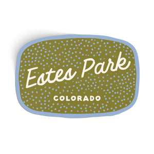 Customizable Dotty Handwritten Script City Sticker