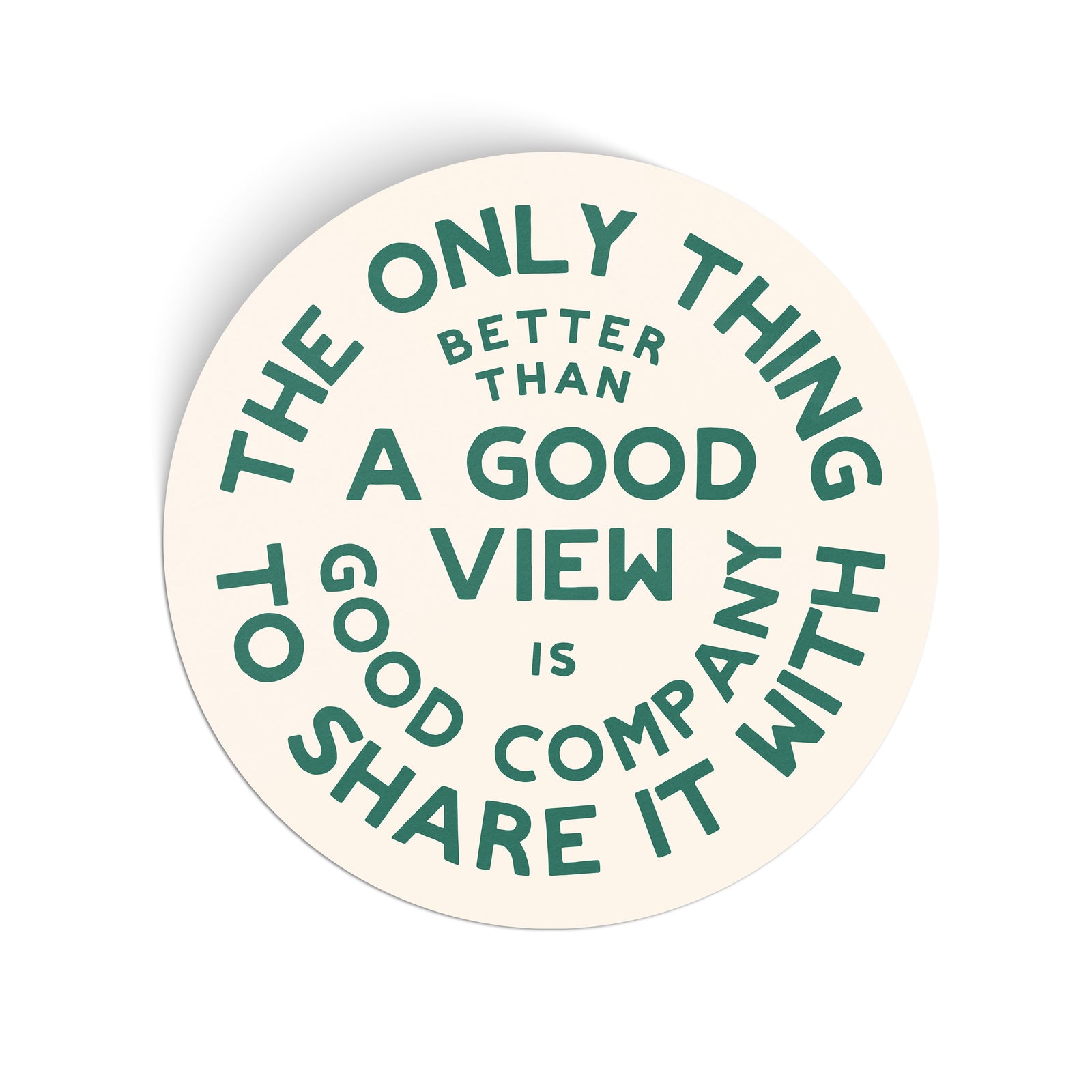 Good Views Large Sticker - green