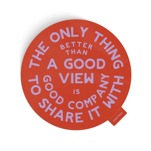 Good Views Large Sticker - red