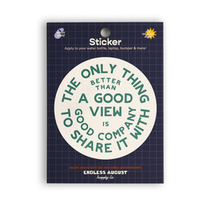 Good Views Sticker - green