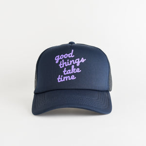 Good Things Recycled Trucker Hat - navy