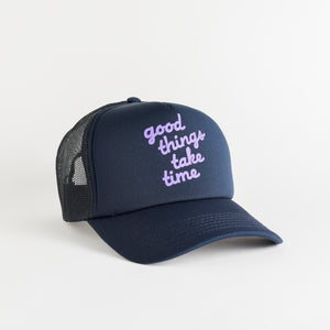 Good Things Recycled Trucker Hat - navy