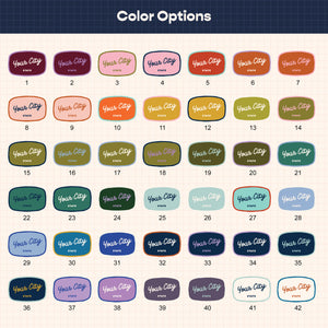 Customizable Handwritten Script City Sticker