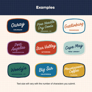 Customizable Handwritten Script City Sticker