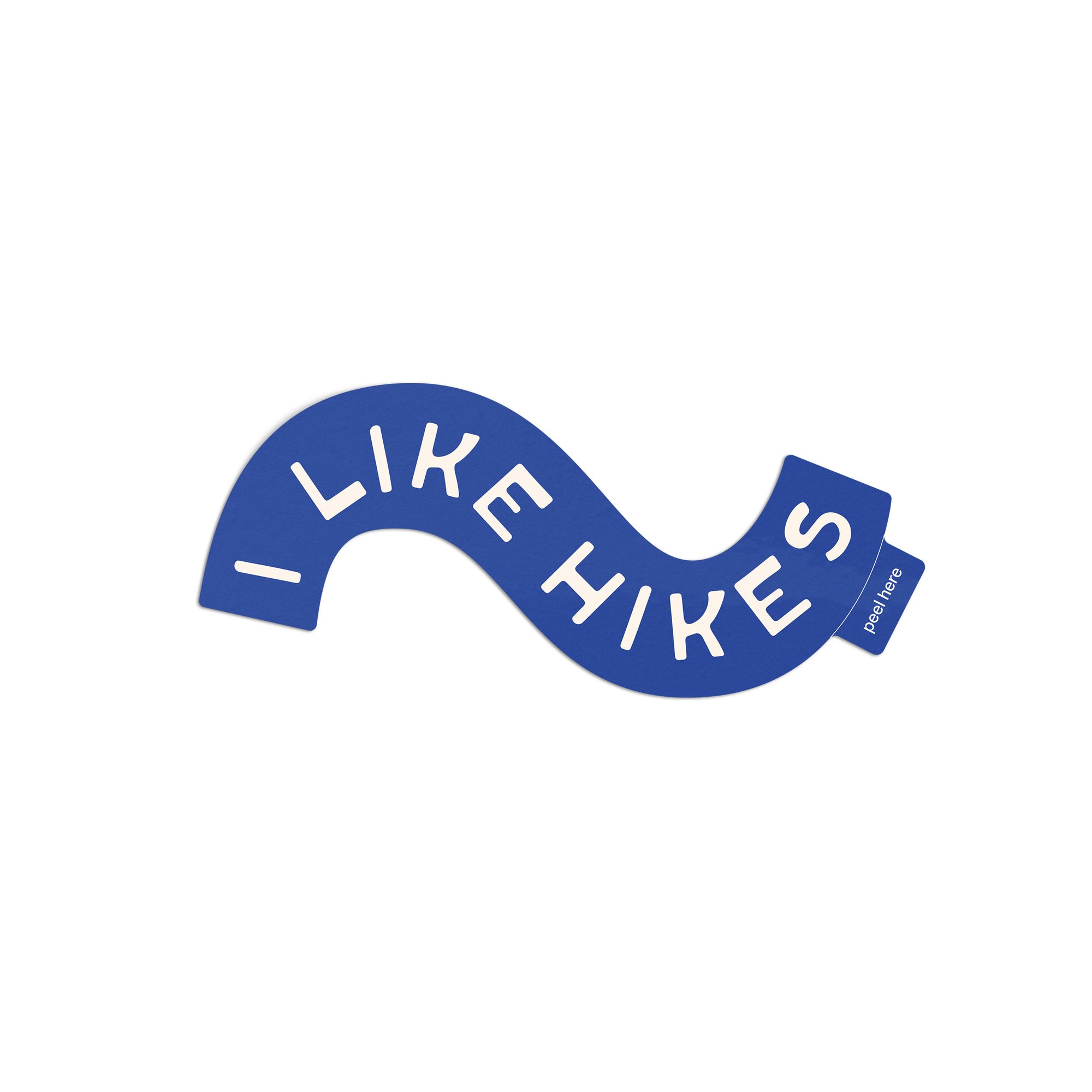 I Like Hikes Sticker - blue