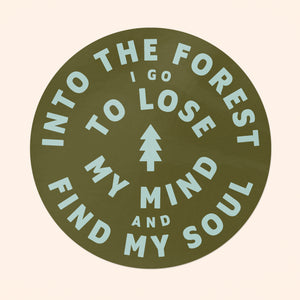 Into The Forest Large Sticker - moss