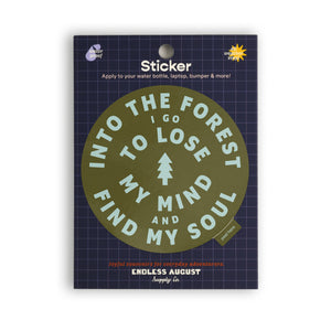 Into The Forest Large Sticker - moss