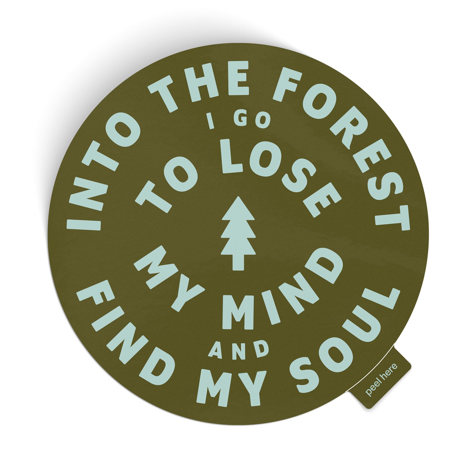 Into The Forest Large Sticker - moss