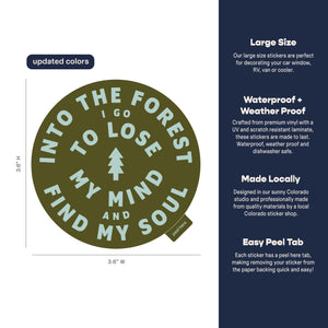 Into The Forest Large Sticker - moss