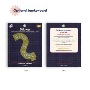 Kind Is Cool Sticker - green