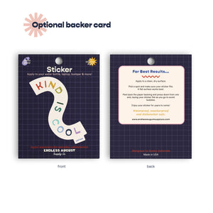 Kind Is Cool Sticker - rainbow