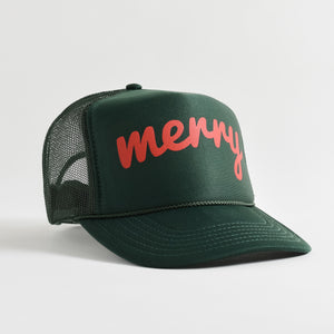 Merry Trucker Hat - green