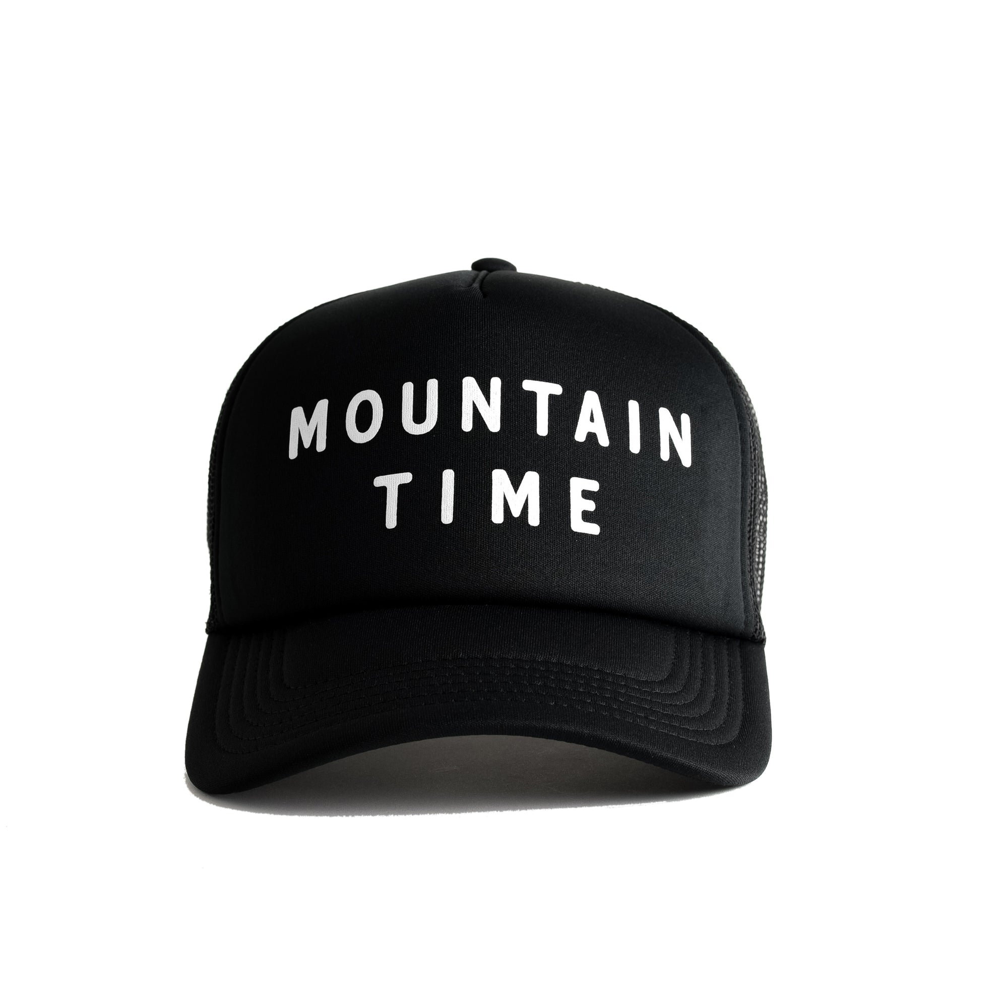 Mountain Time Recycled Trucker Hat - black