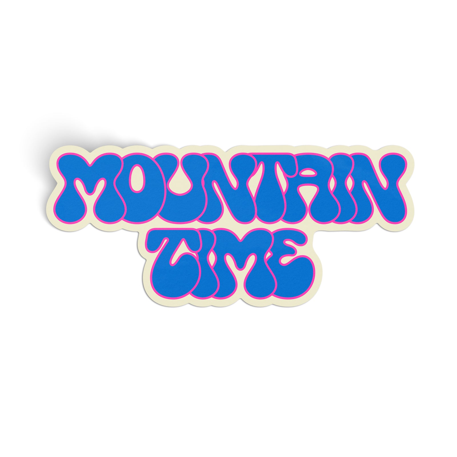 Mountain Time Bumper Sticker - blue