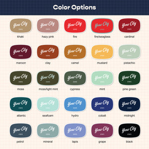 Customizable Script City Vinyl Sticker