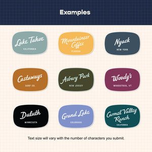 Customizable Script City Vinyl Sticker