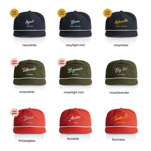Customizable Script City Nylon Rope Hat