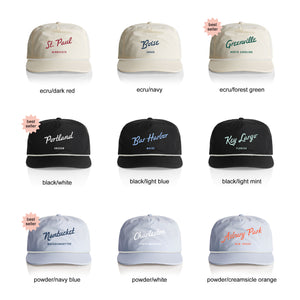 Customizable Script City Nylon Rope Hat