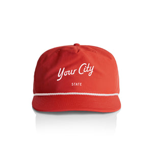 Customizable Script City Nylon Rope Hat