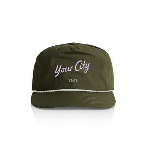 Customizable Script City Nylon Rope Hat