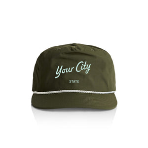 Customizable Script City Nylon Rope Hat