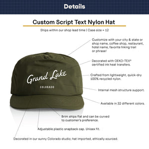 Customizable Script City Nylon Hat