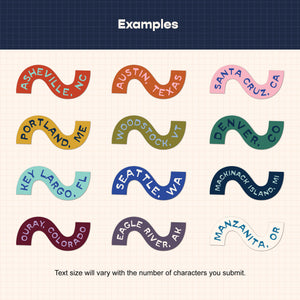 Customizable Squiggle Sticker