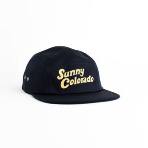 Sunny Colorado Five Panel Hat - navy