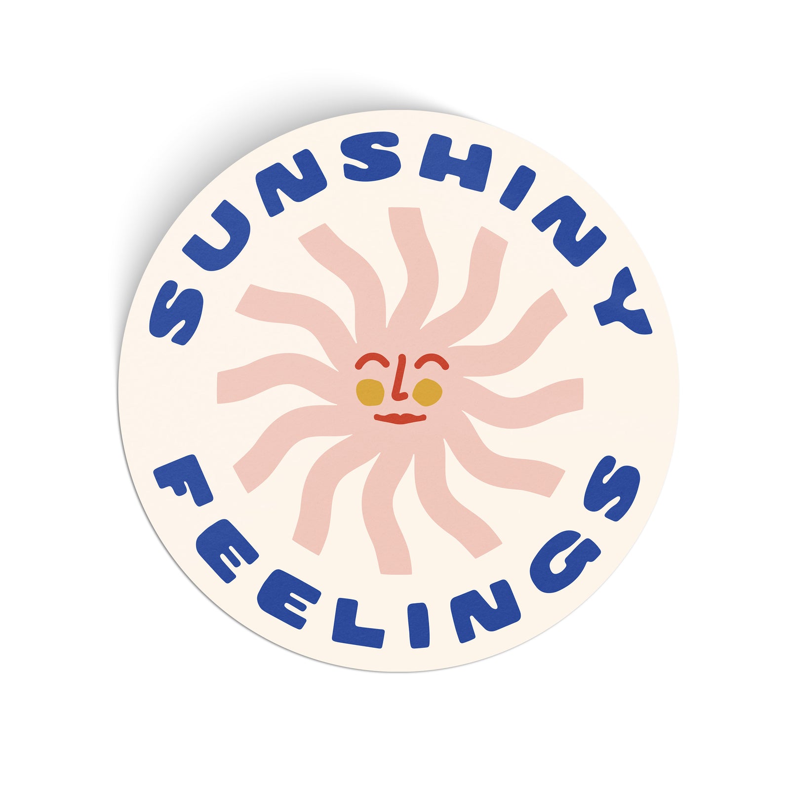 Sunshiny Feelings Large Sticker - pink