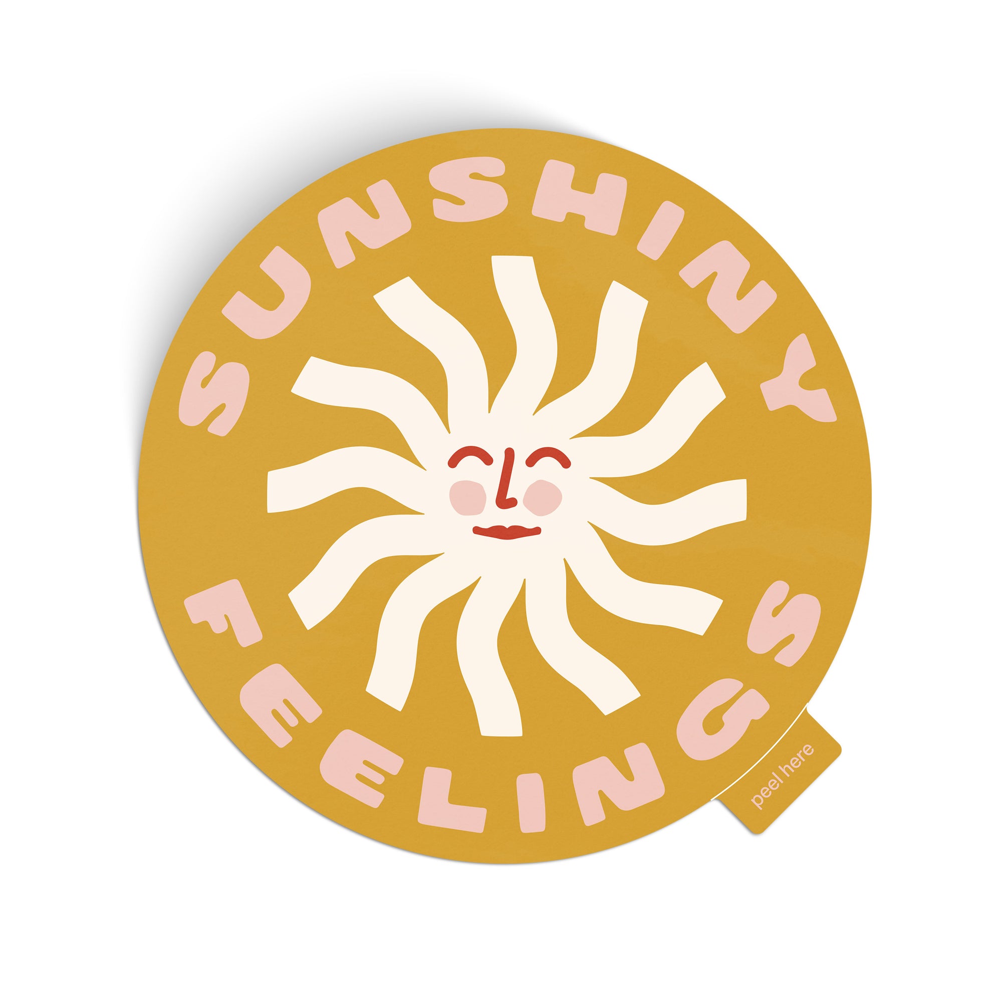 Sunshiny Feelings Sticker - yellow