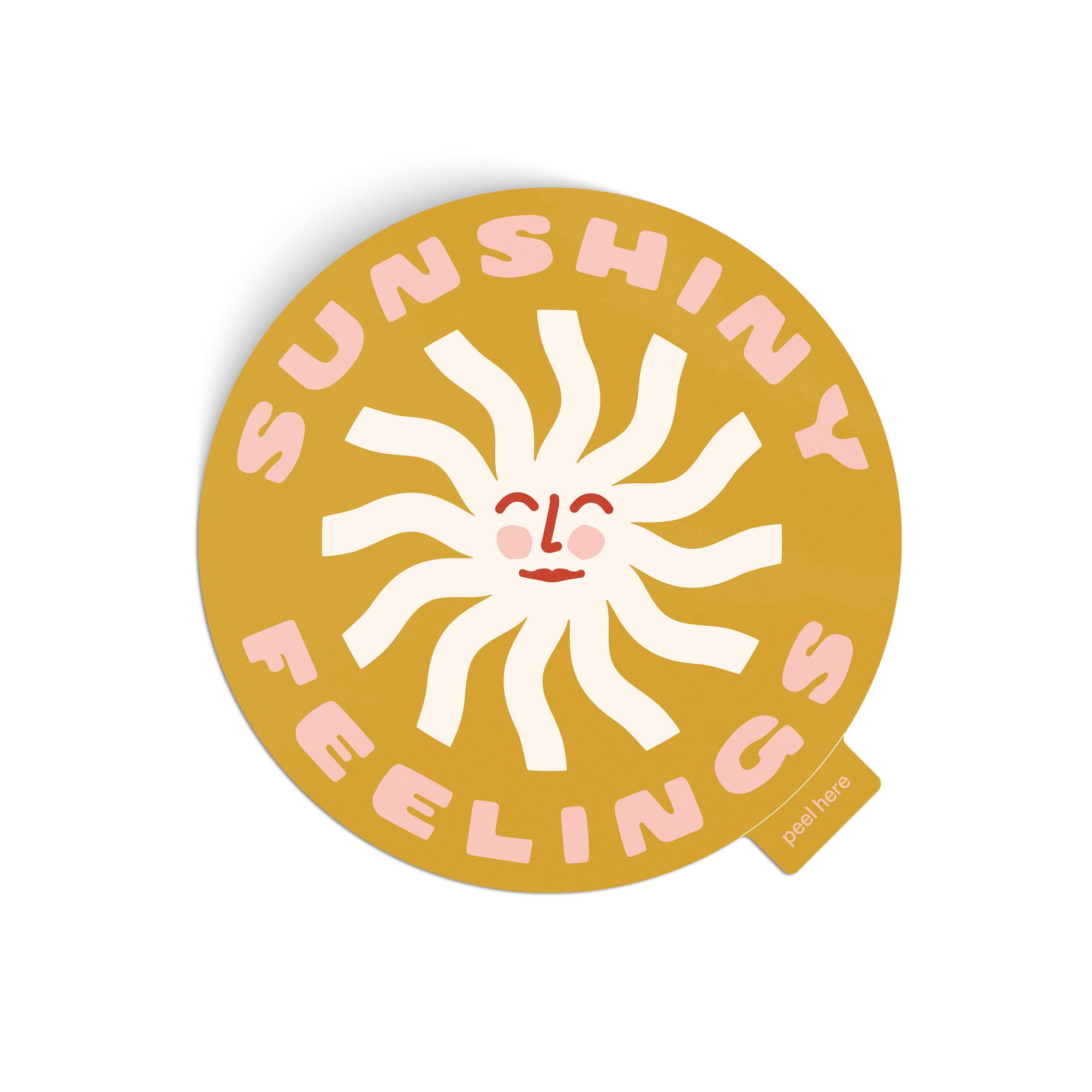 Sunshiny Feelings Sticker - yellow