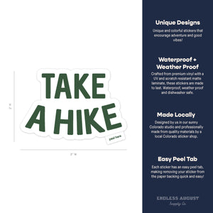 Take A Hike Sticker - green