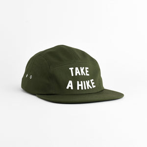 Take A Hike Five Panel Hat - moss