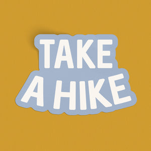 Take A Hike Sticker - light blue