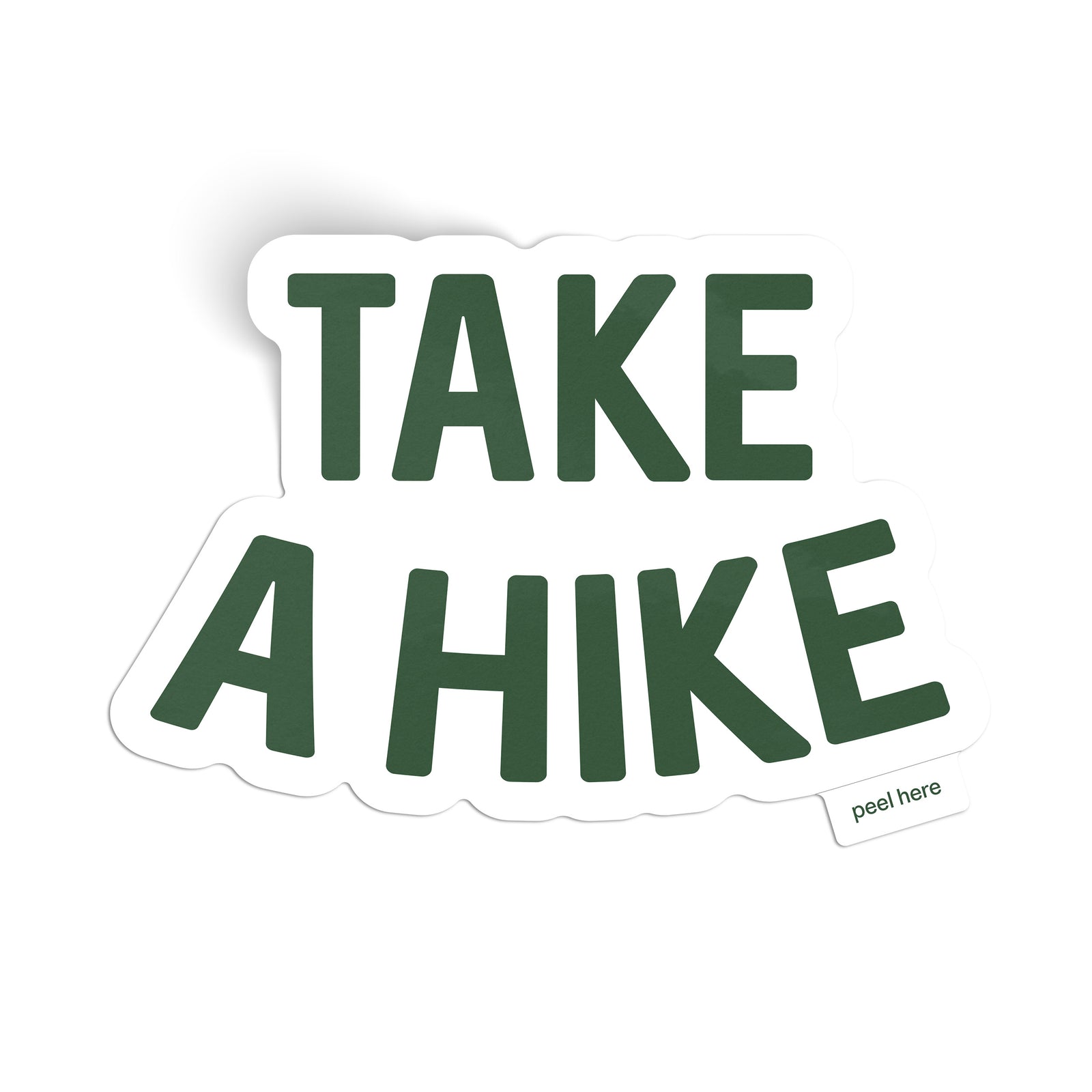 Take A Hike Large Sticker - green
